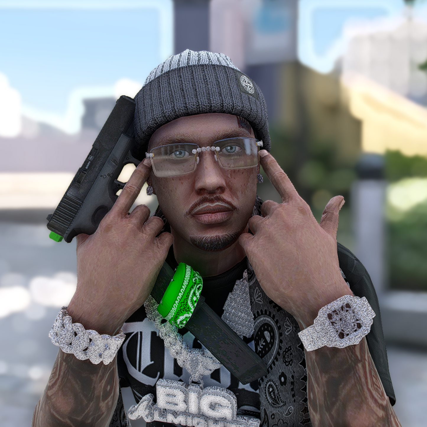 Glock Switch + Green Bandana