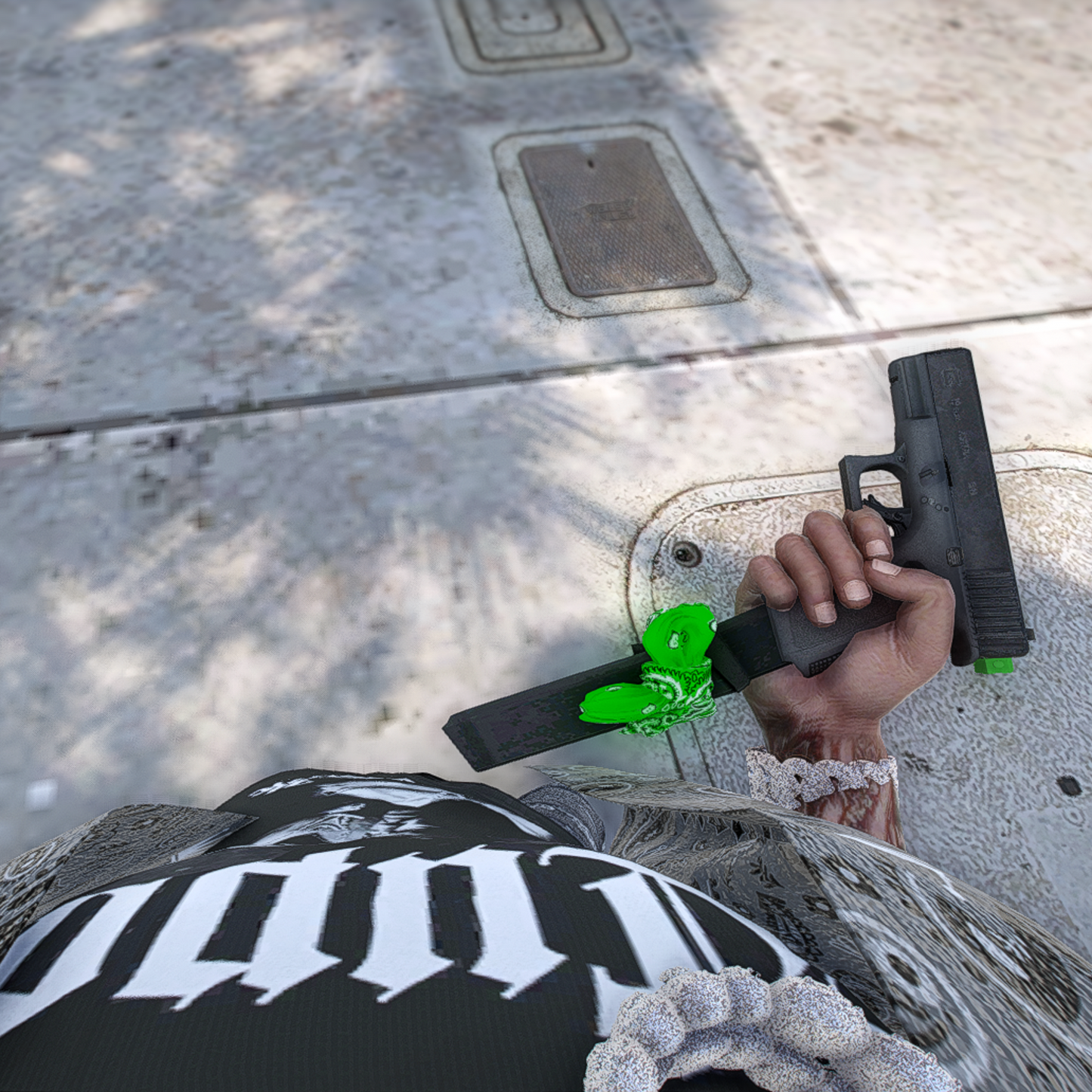 Glock Switch + Green Bandana