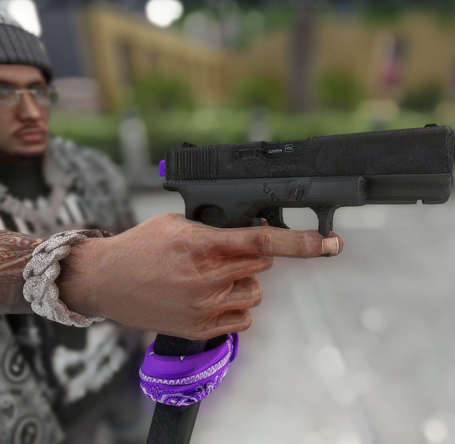 Glock Switch + Purple Bandana