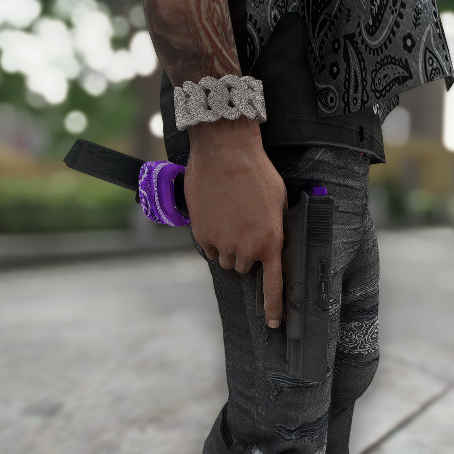 Glock Switch + Purple Bandana