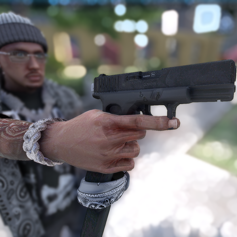 Glock Switch For FiveM Grey Bandana Custom Weapon Mod Capos FiveM Glock switch for fivem grey bandana custom weapon mod capos fivem