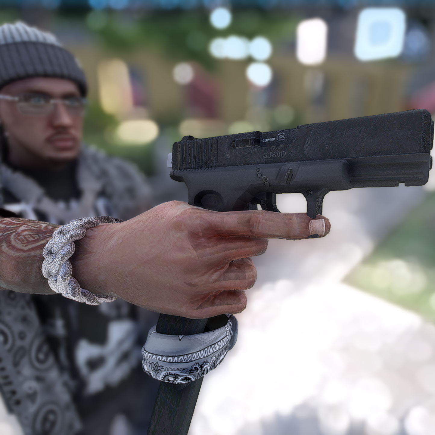 Glock Switch + Grey Bandana