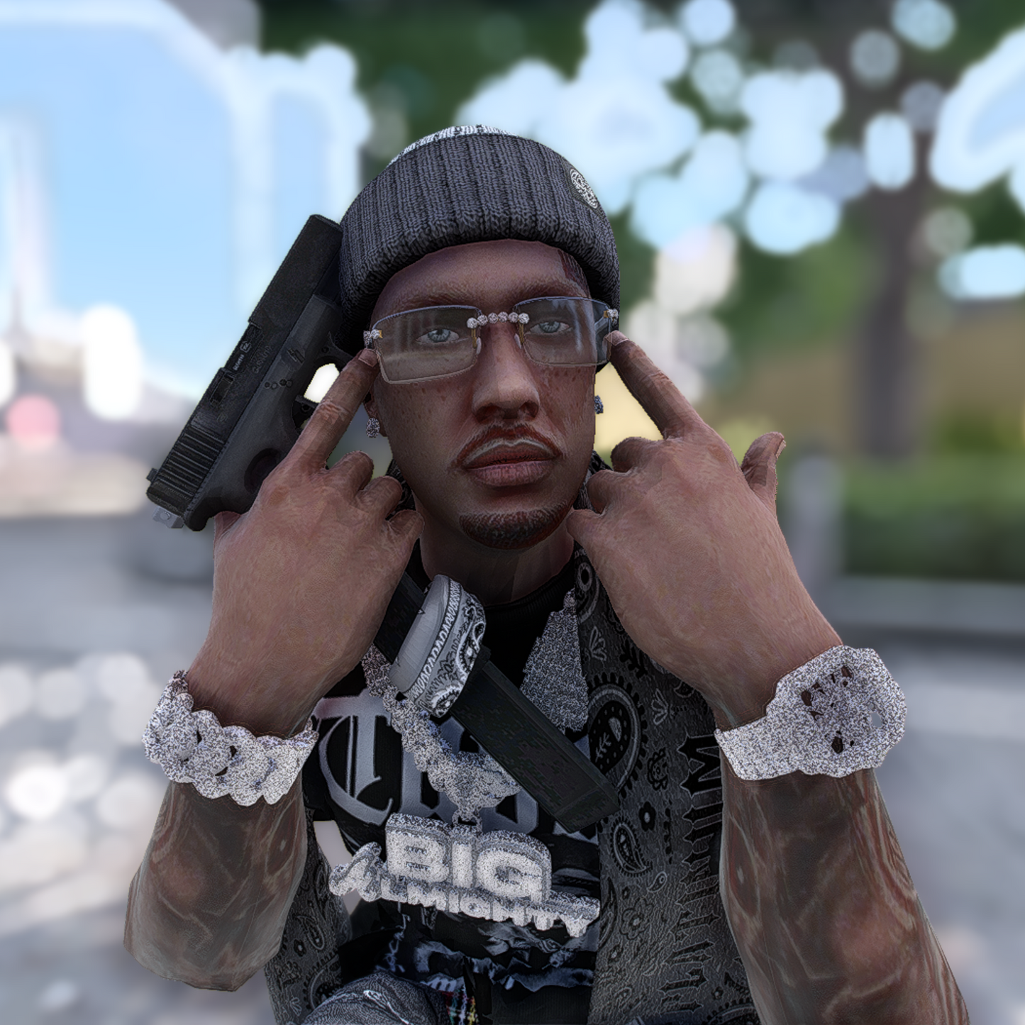 Glock Switch + Grey Bandana