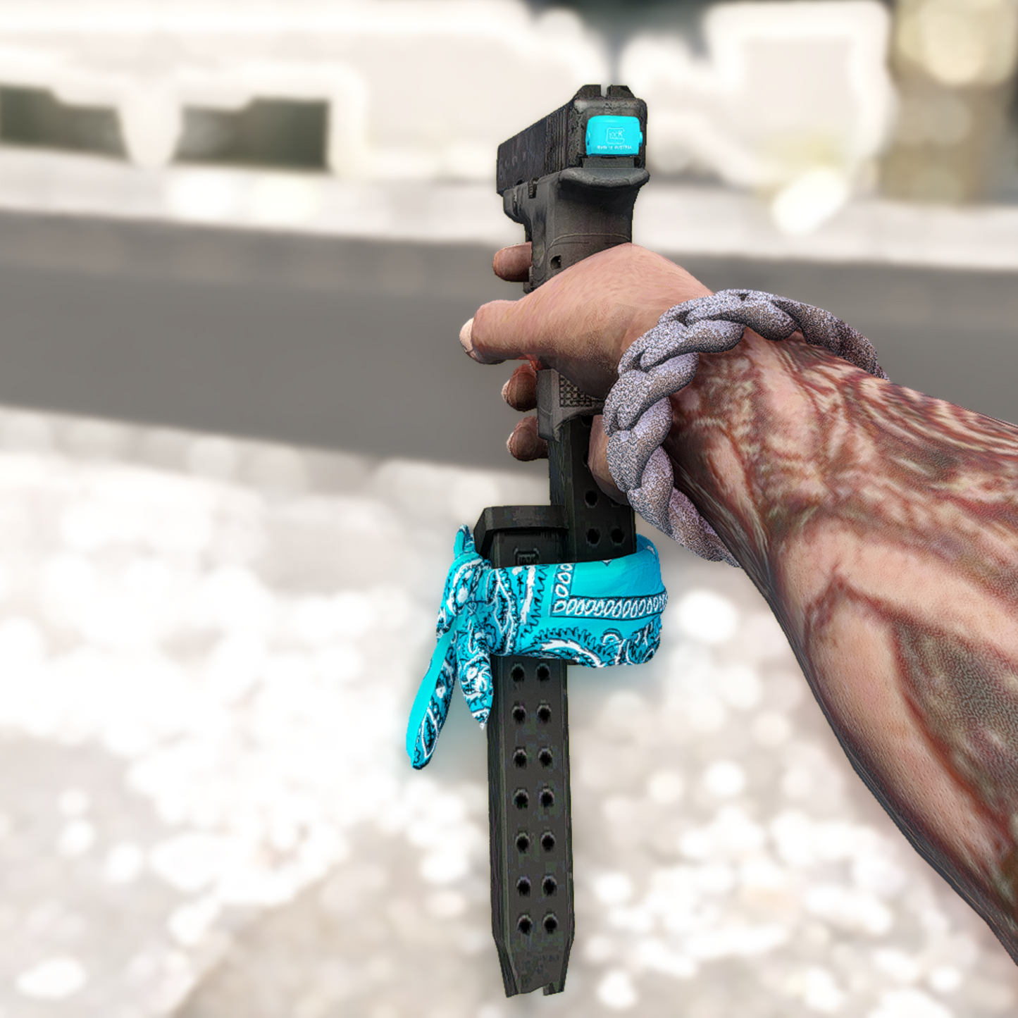 Glock Switch + Baby Blue Bandana